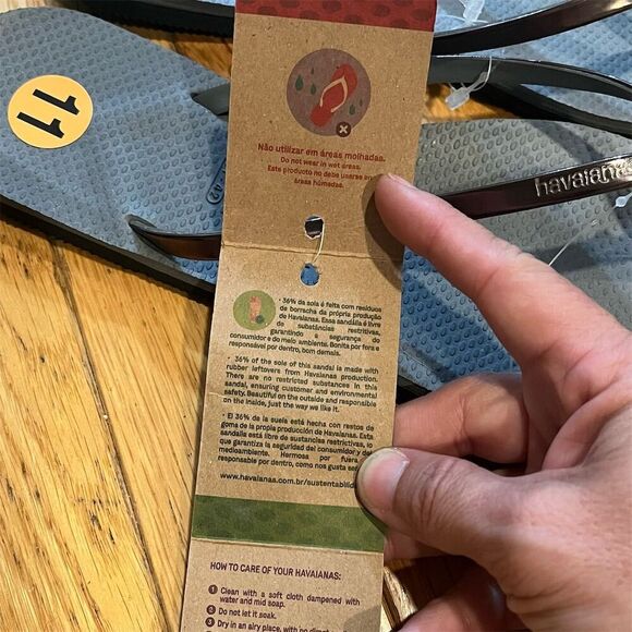 Havaianas Women's Flip Flops Gray Size 11/12W Beach Casual Sandals - Picture 6 of 8